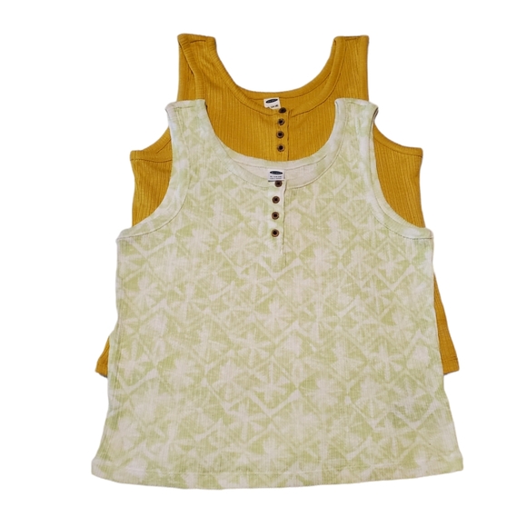 Old Navy Other - Old Navy Bundle of Cropped Rib-Knit Henley Tank Tops Size 14/16 (XL)